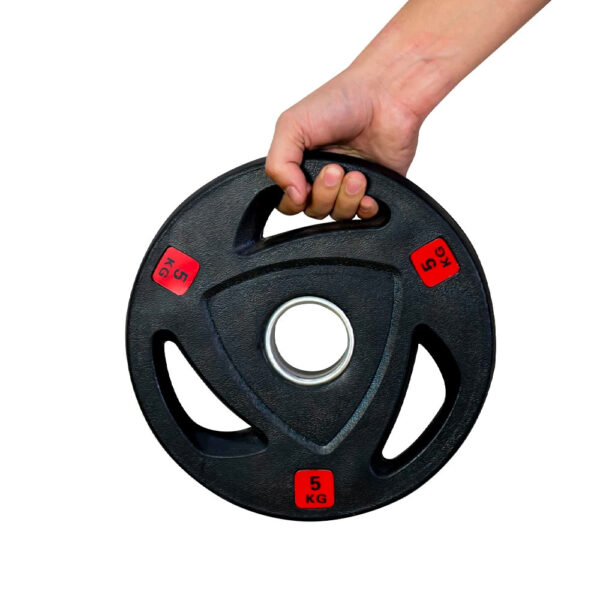Weight Plate (P5338) แผ่นน้ำหนักหุ้มยาง มาตรฐานฟิตเนส - 1 ชิ้น - Image 3